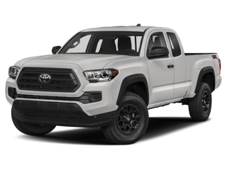 white 2023 toyota tacomoa truck front left angle view