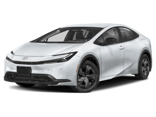 white toyota 2024 prius front left angle view