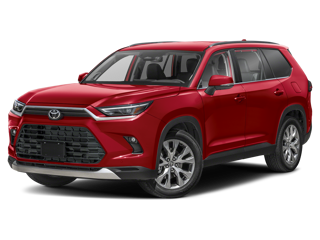 white 2024 toyota grand highlander front left angle view