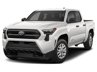 white 2024 toyota tacoma front left angle view