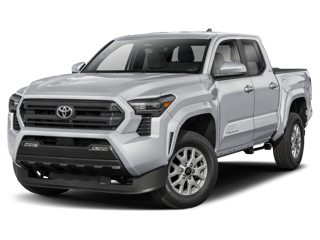 white 2024 toyota tacoma front left angle view