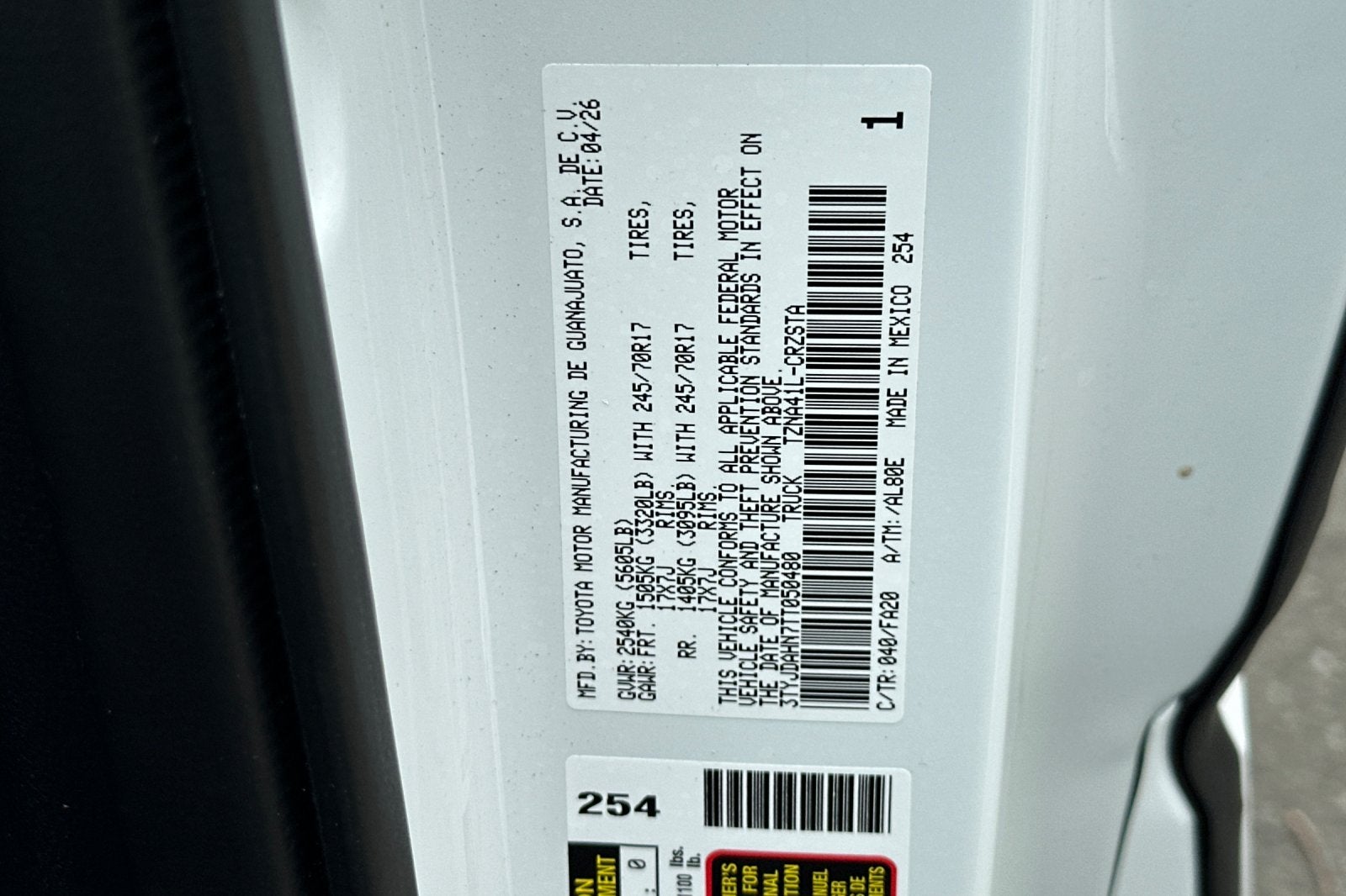 2026 Toyota Tacoma SR
