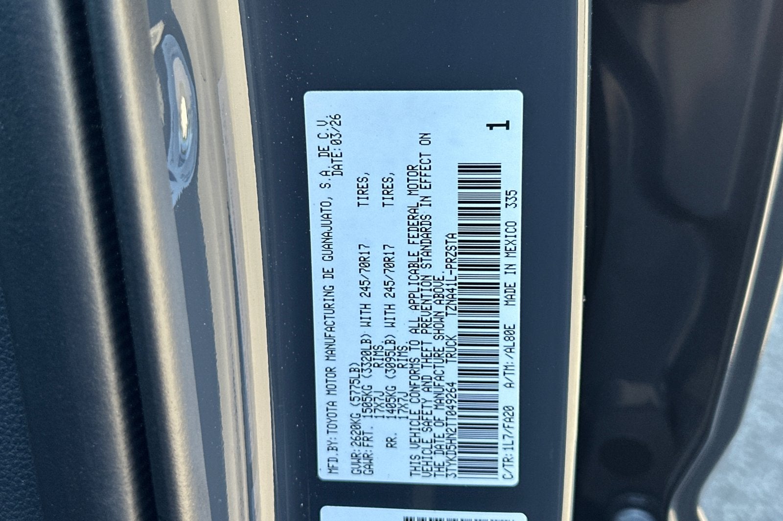 2026 Toyota Tacoma SR