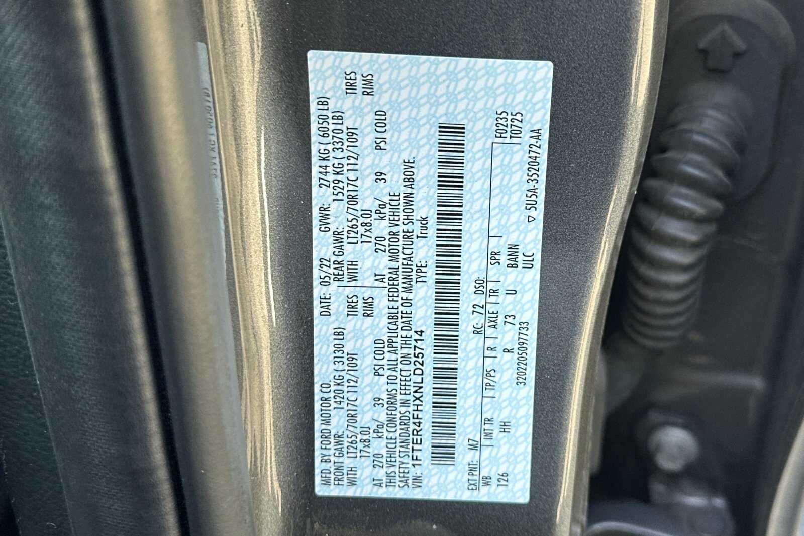 2022 Ford Ranger Lariat 4D Crew Cab