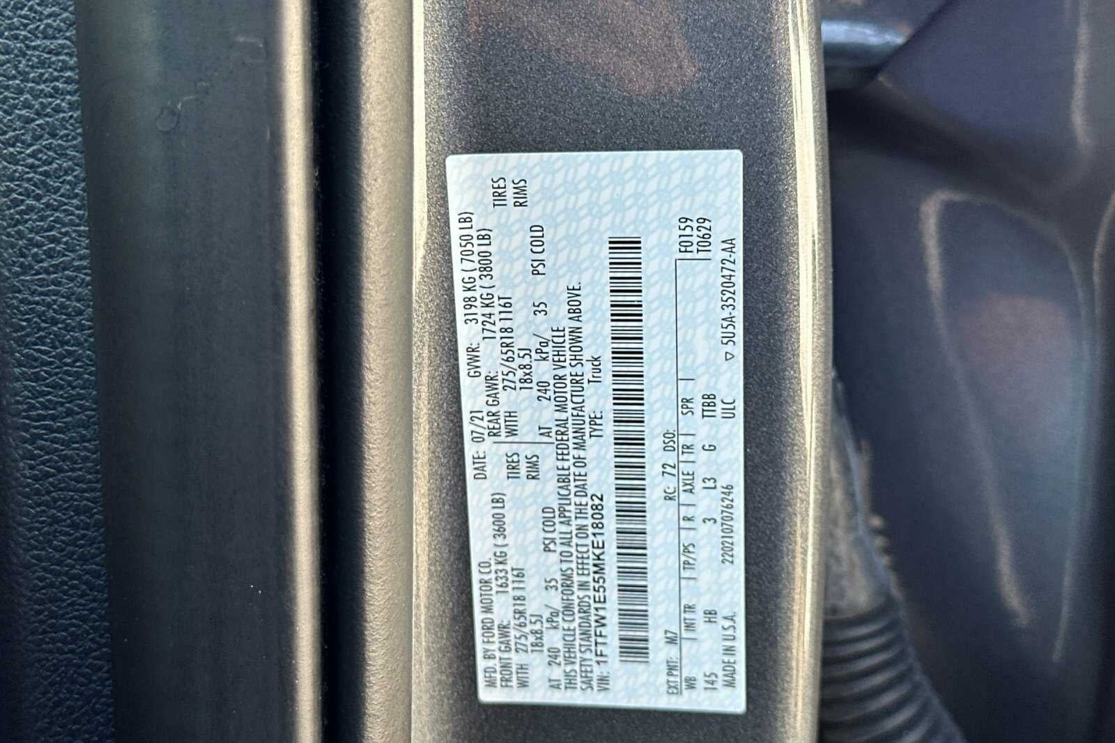 2021 Ford F-150 Lariat 4D SuperCrew