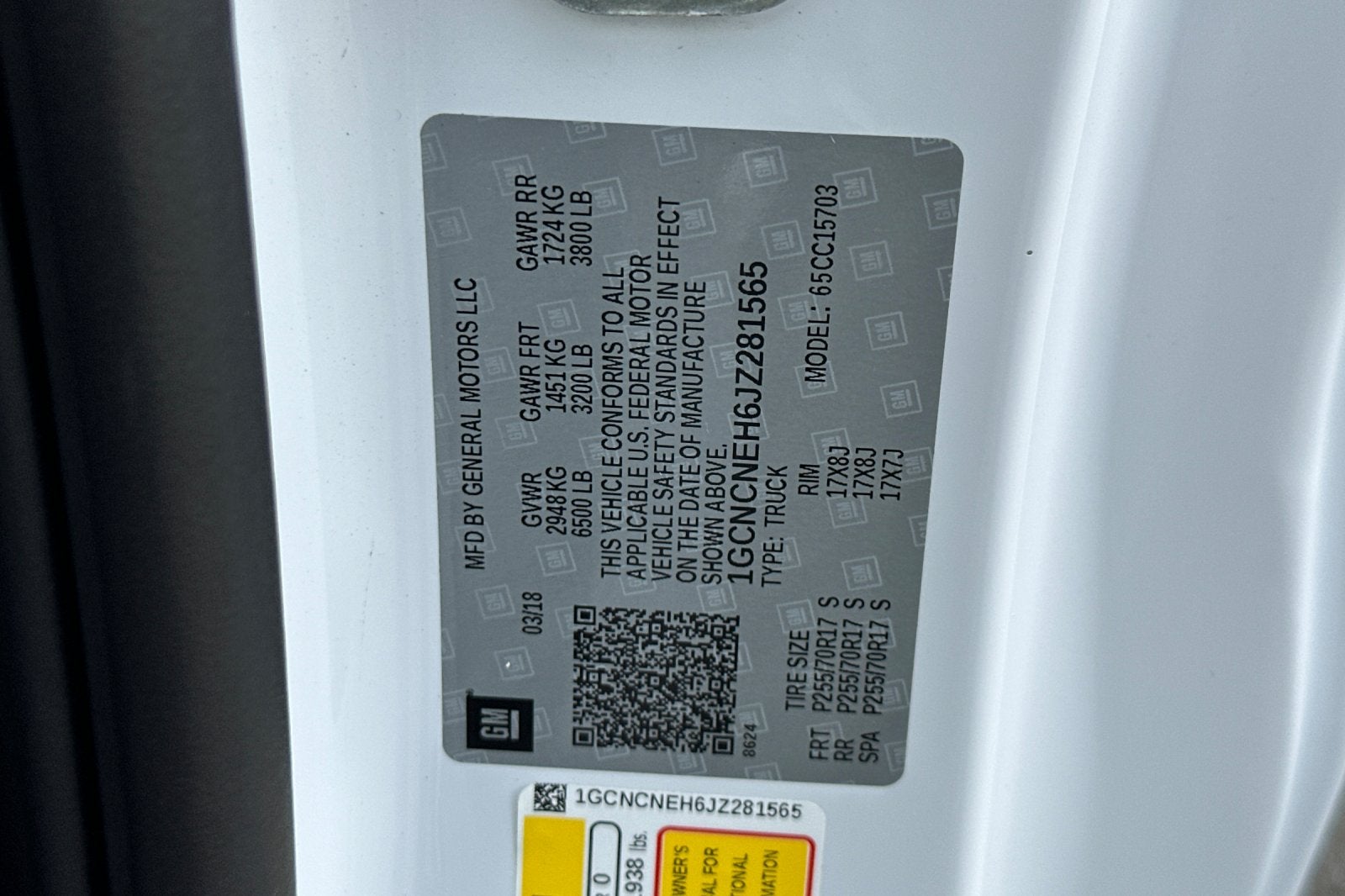 2018 Chevrolet Silverado 1500 Work Truck