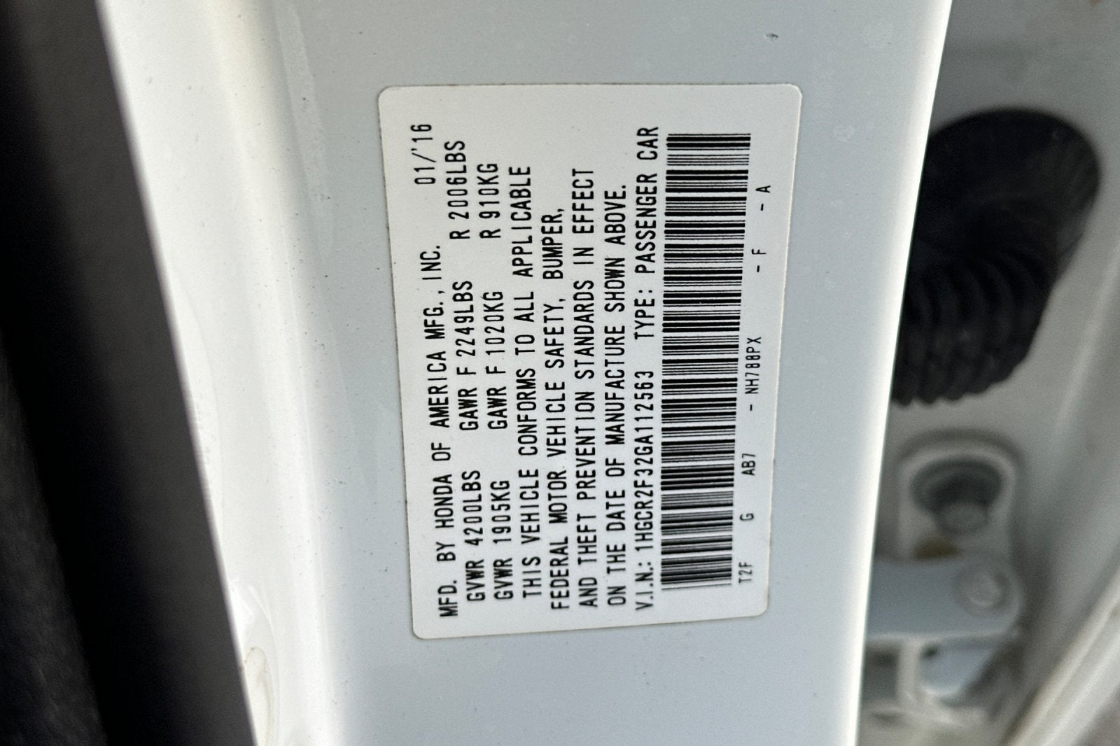 2016 Honda Accord Sedan LX
