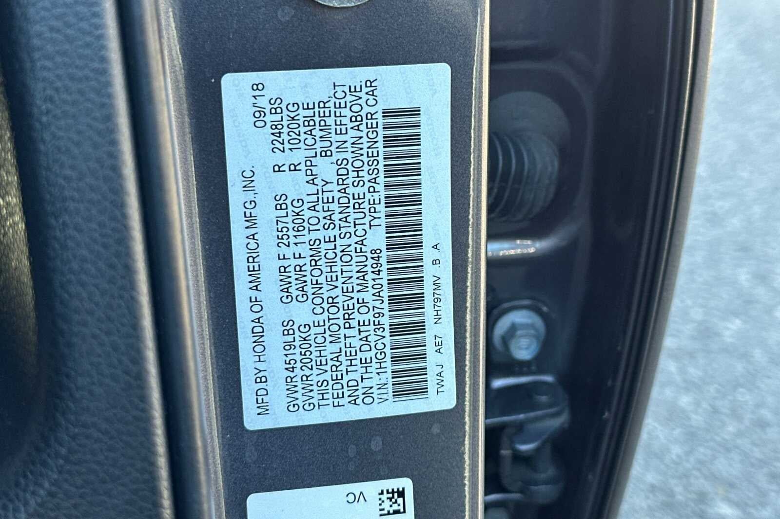 2018 Honda Accord Hybrid Touring