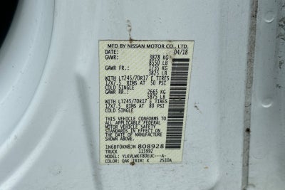 2018 Nissan NV Cargo S