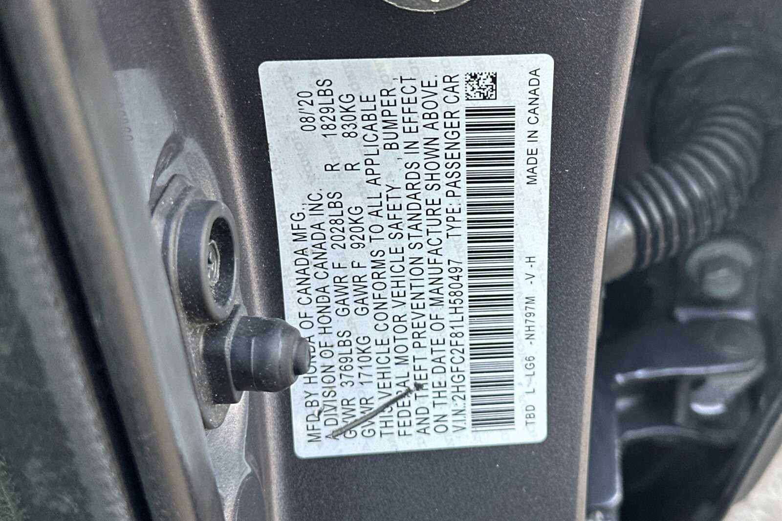 2020 Honda Civic Sedan Sport