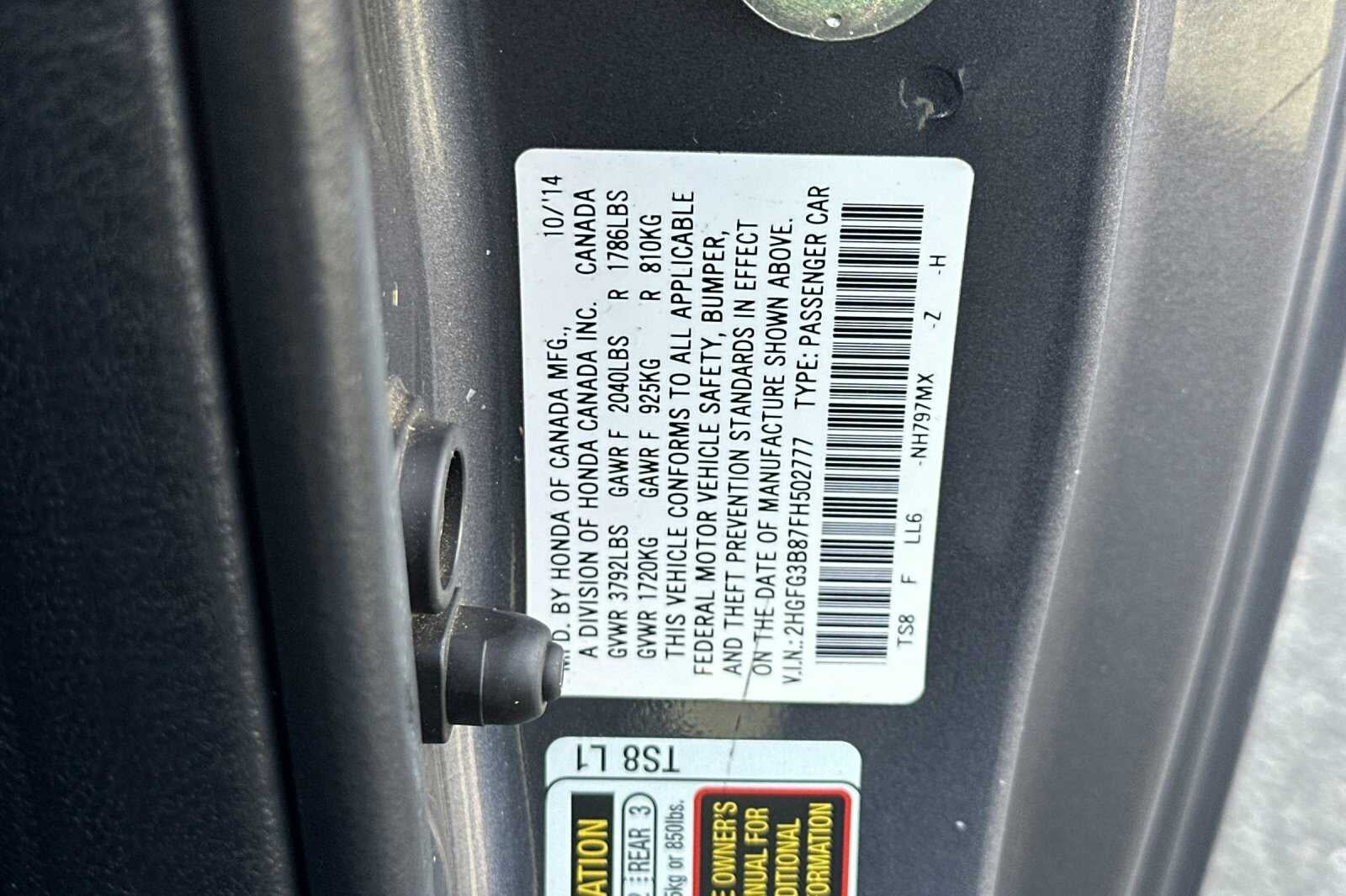 2015 Honda Civic Coupe EX