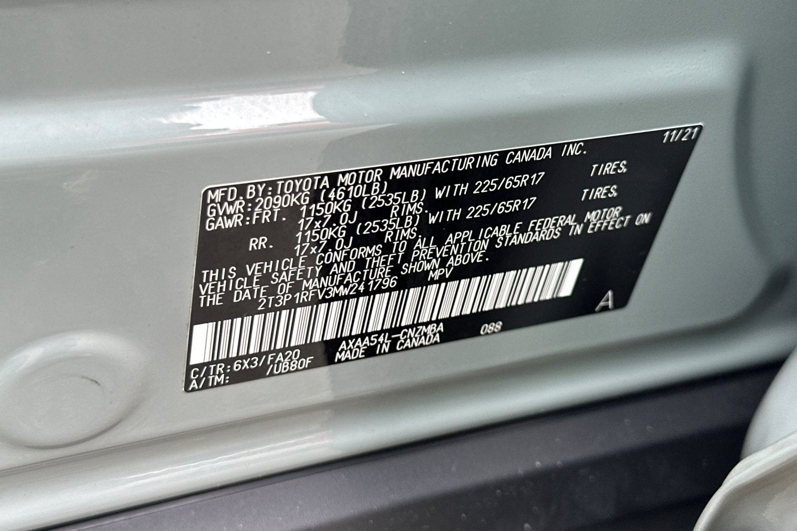 2021 Toyota RAV4 XLE 4D Sport Utility