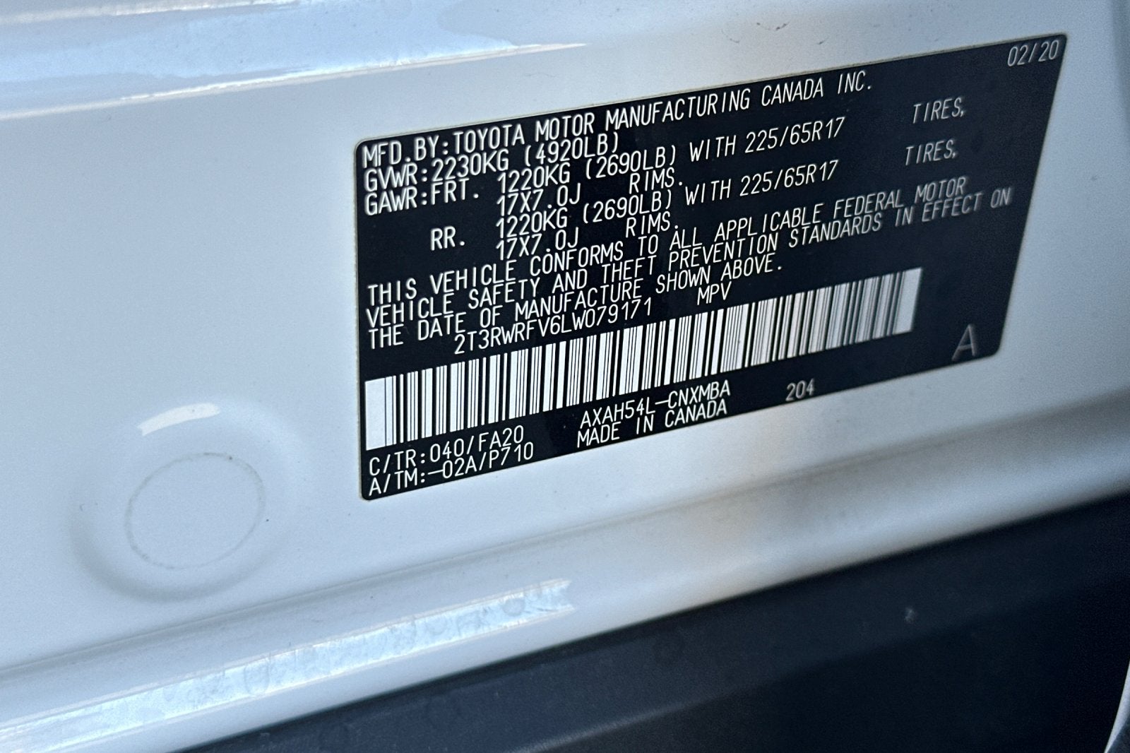 2020 Toyota RAV4 Hybrid XLE