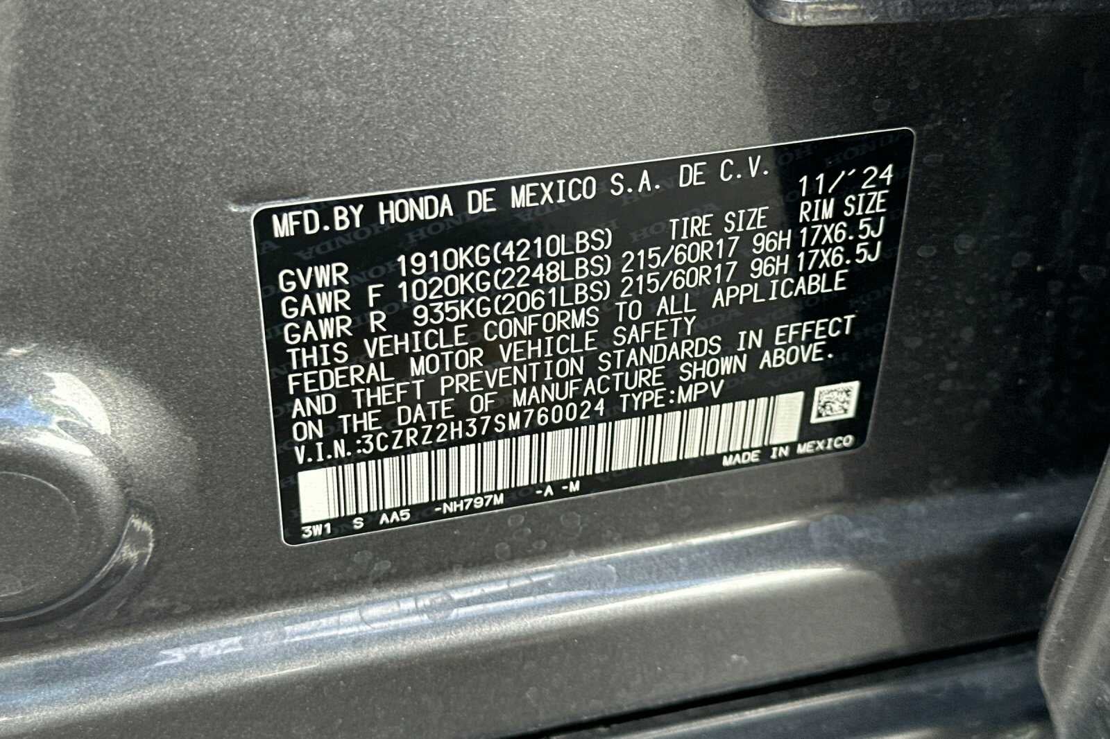 2025 Honda HR-V LX