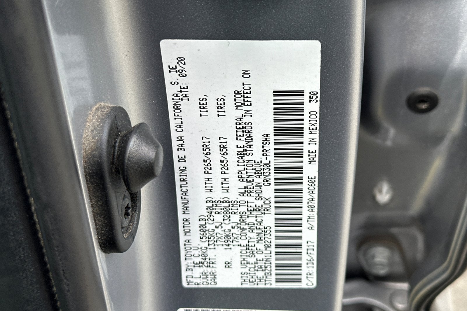 2020 Toyota Tacoma 2WD TRD Sport 4D Double Cab