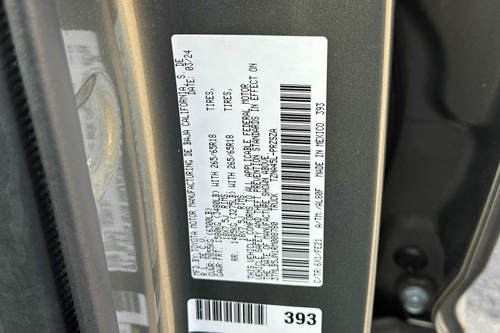 2024 Toyota Tacoma 4WD TRD Sport 4D Double Cab