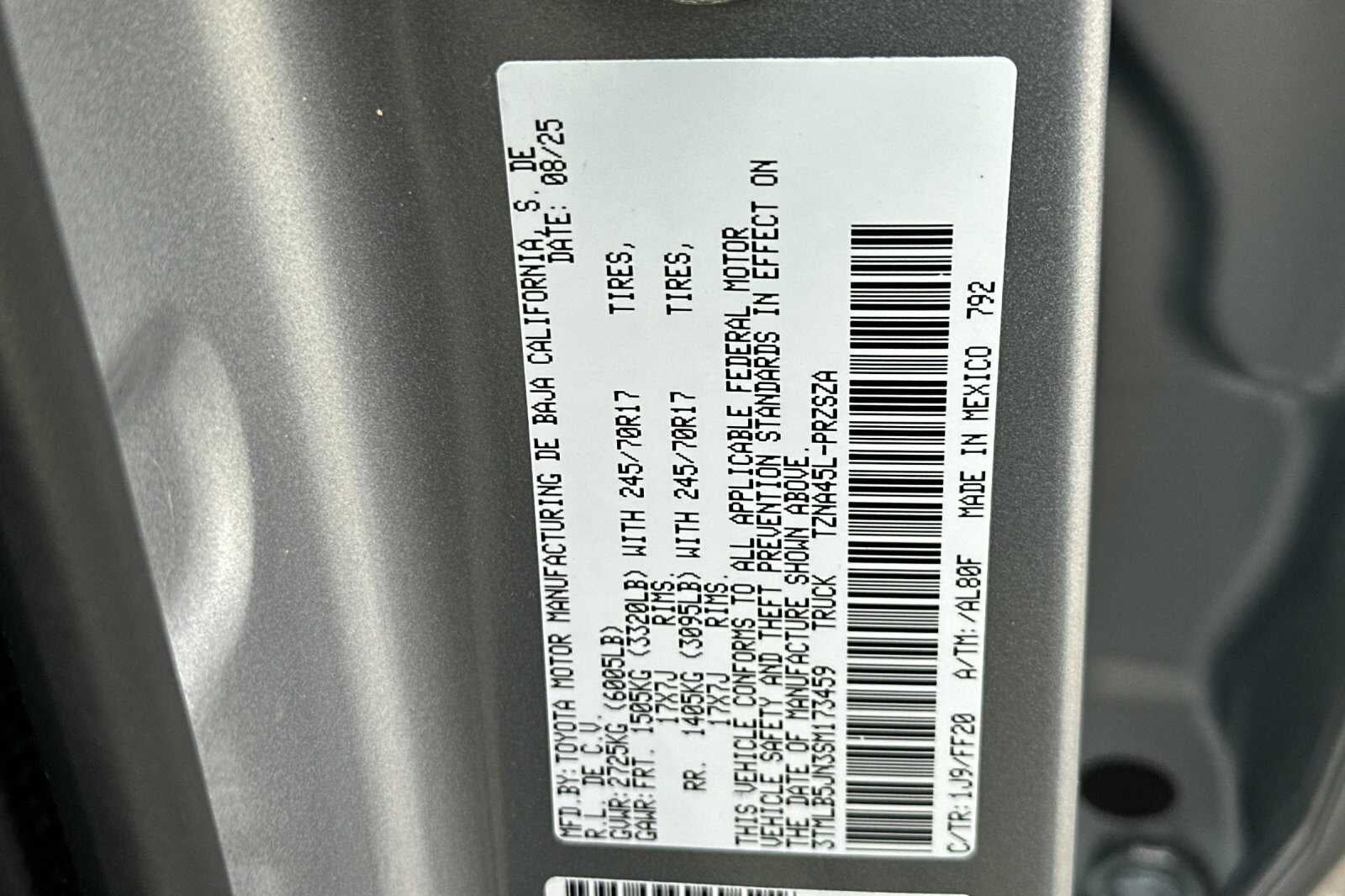 2025 Toyota Tacoma 4WD SR5 4D Double Cab