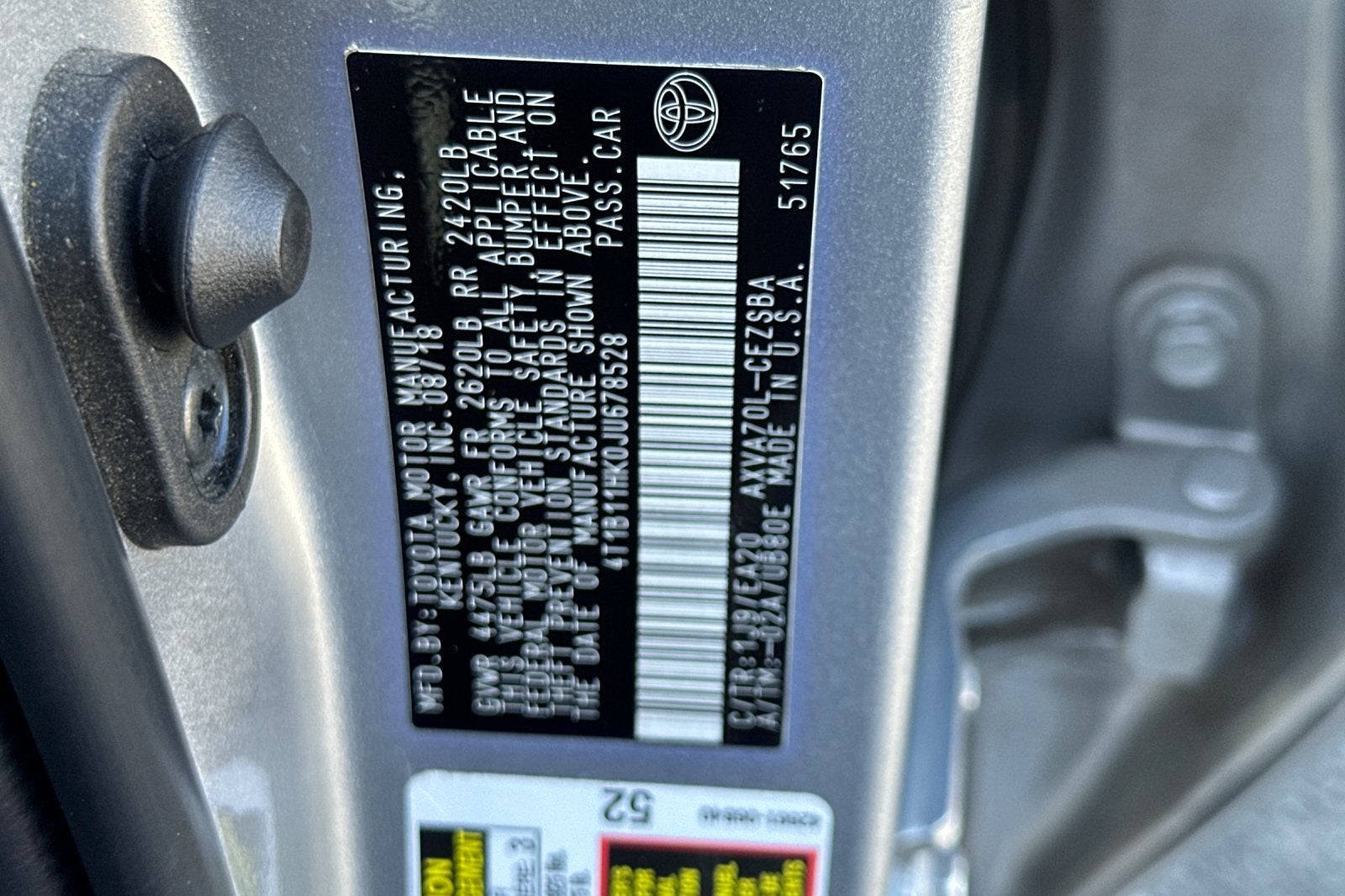 2018 Toyota Camry SE 4D Sedan