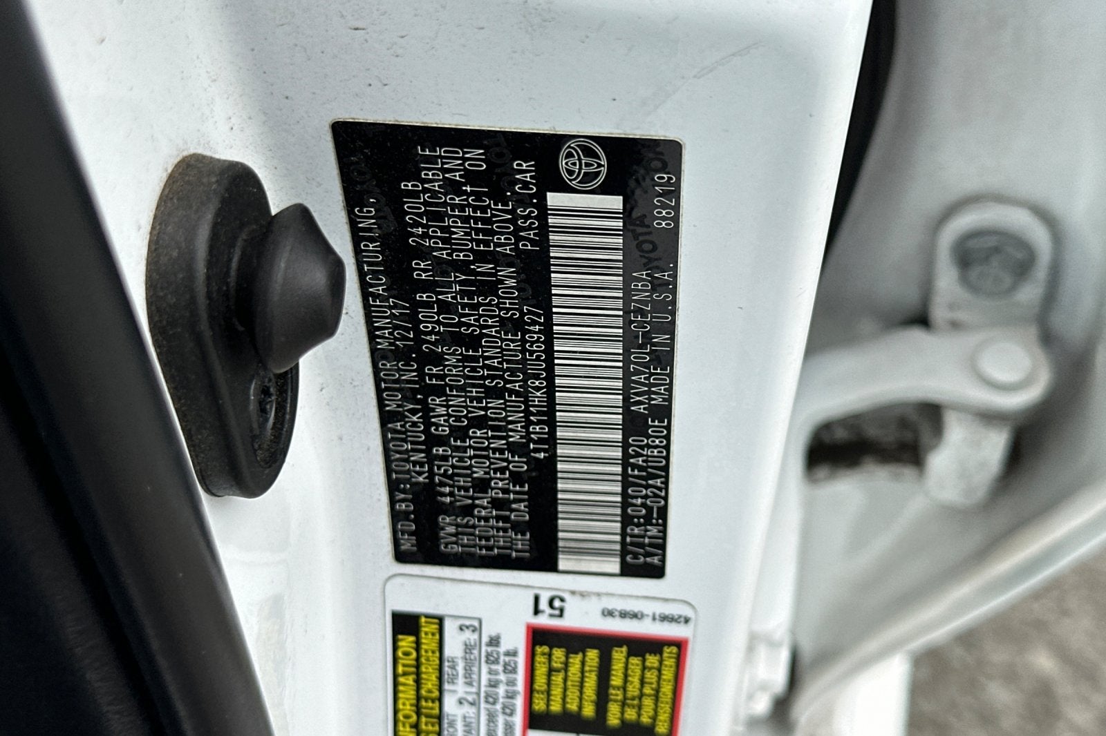 2018 Toyota Camry LE 4D Sedan