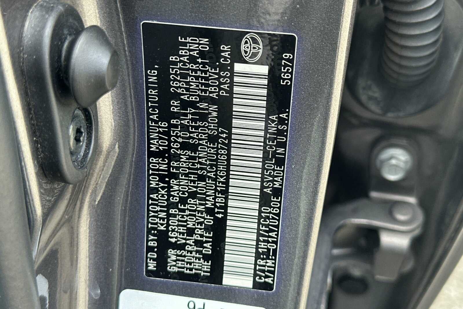 2017 Toyota Camry 2.5L LE