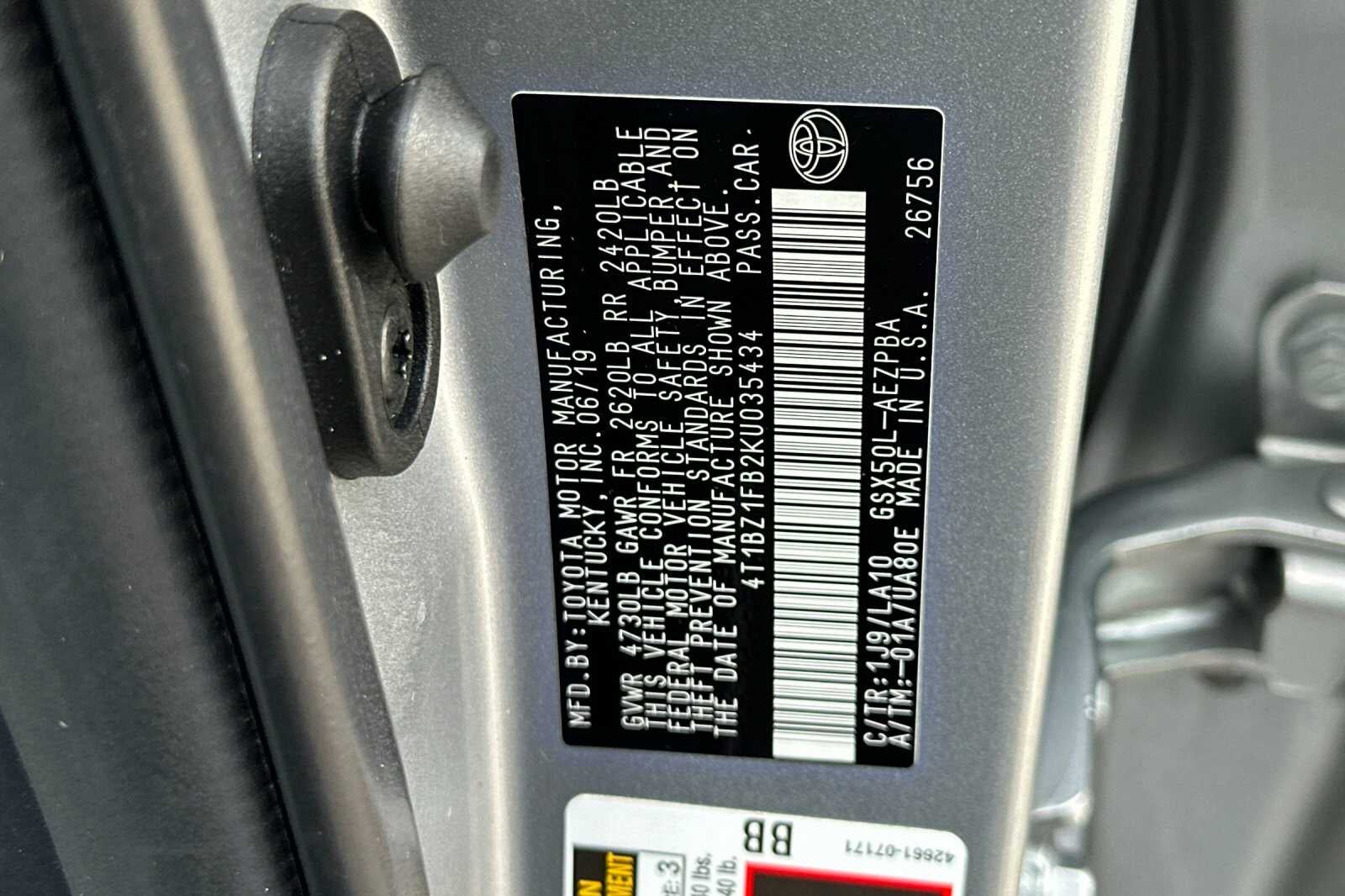 2019 Toyota Avalon Limited 4D Sedan