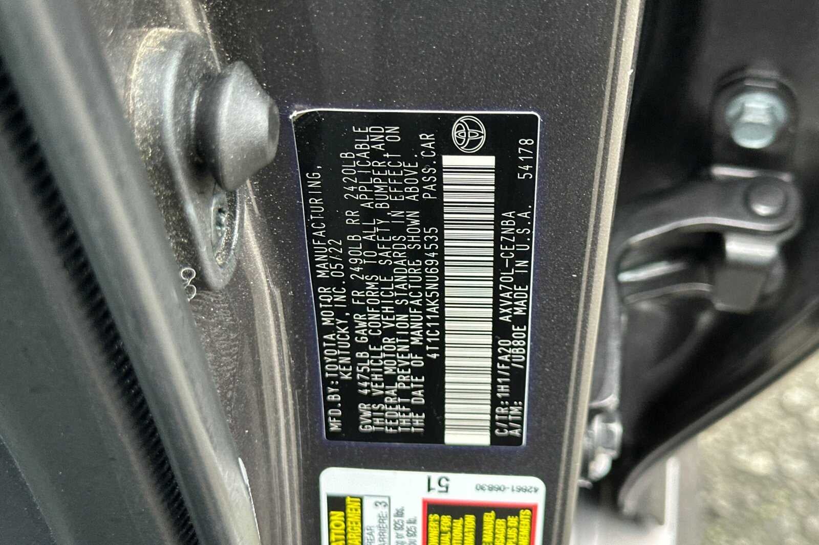 2022 Toyota Camry LE