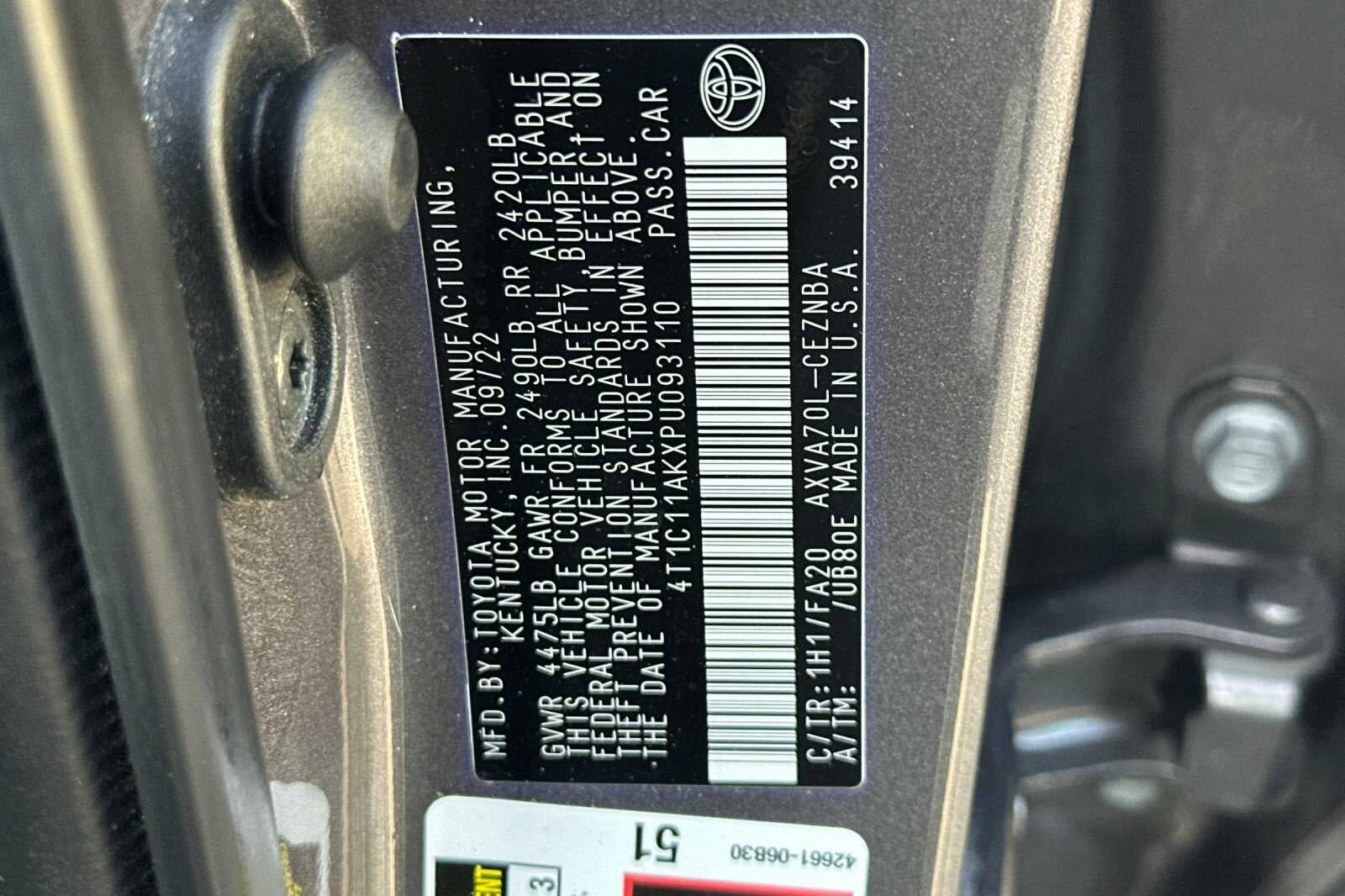 2023 Toyota Camry LE