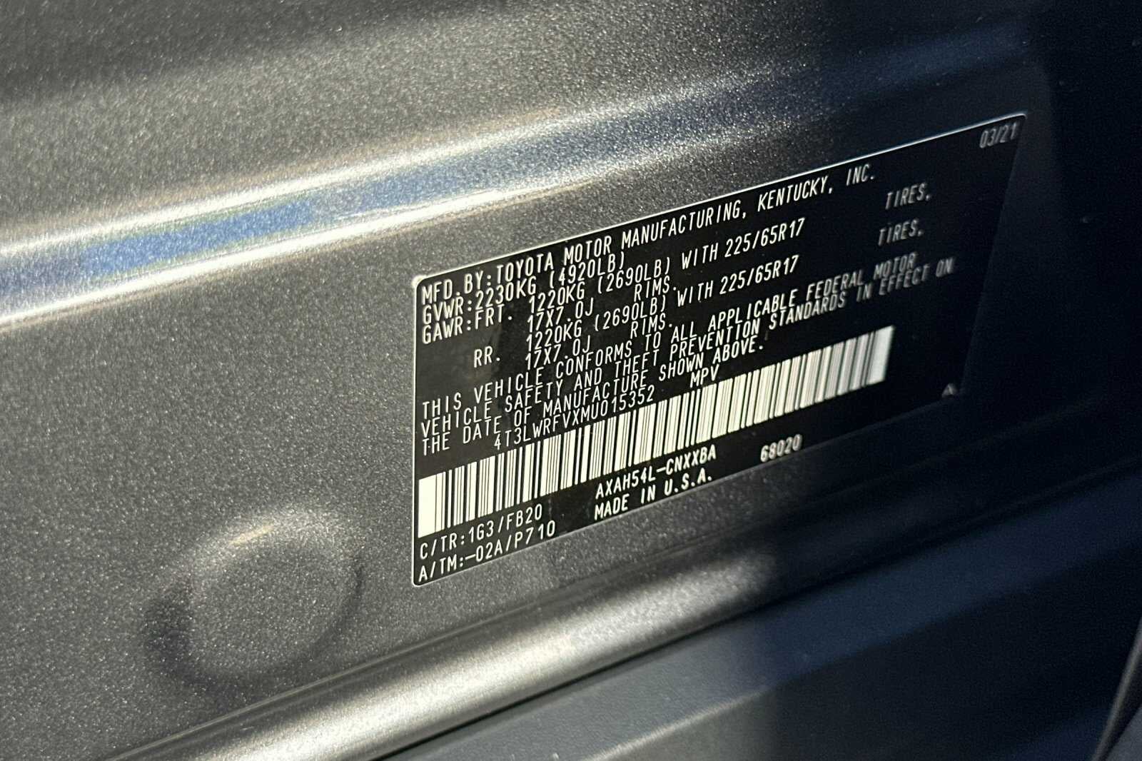 2021 Toyota RAV4 Hybrid LE
