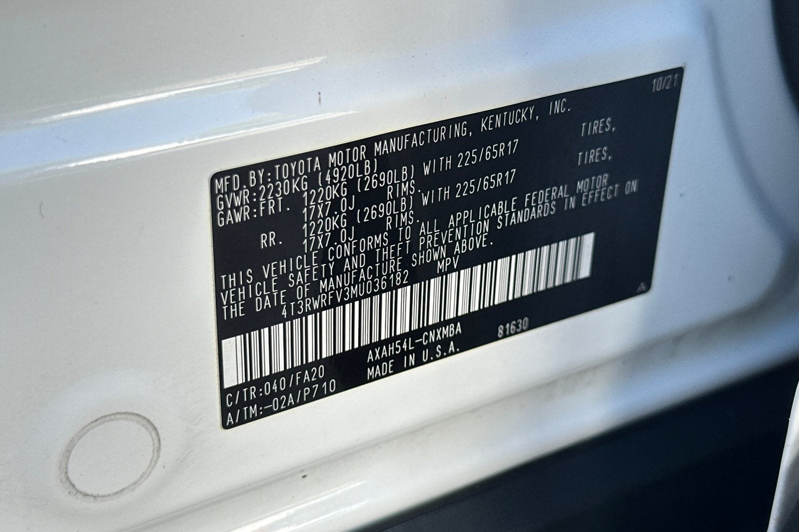2021 Toyota RAV4 Hybrid XLE