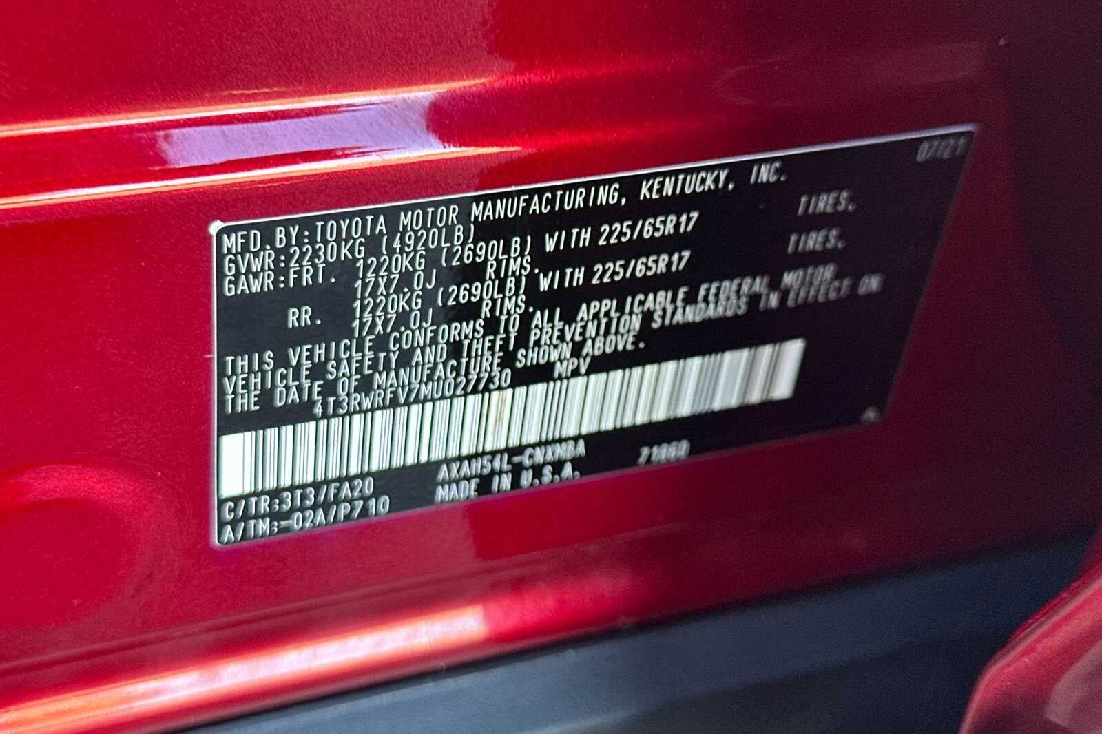 2021 Toyota RAV4 Hybrid XLE