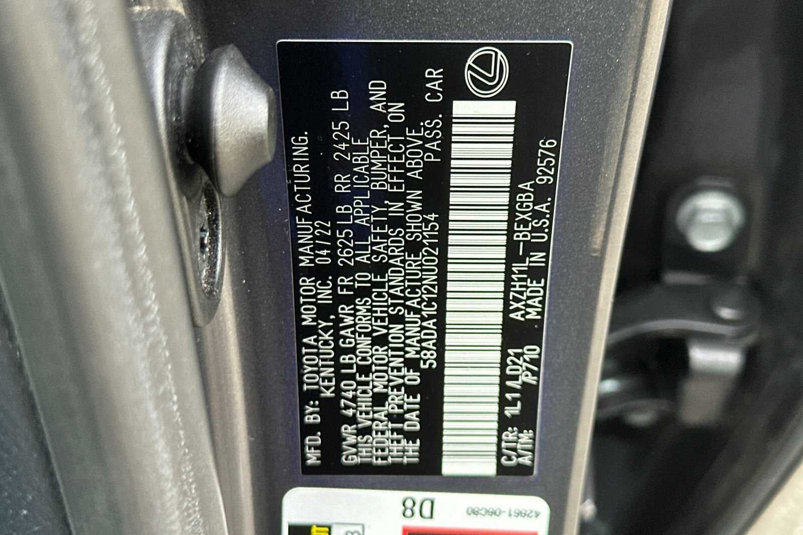 2022 Lexus ES ES 300h