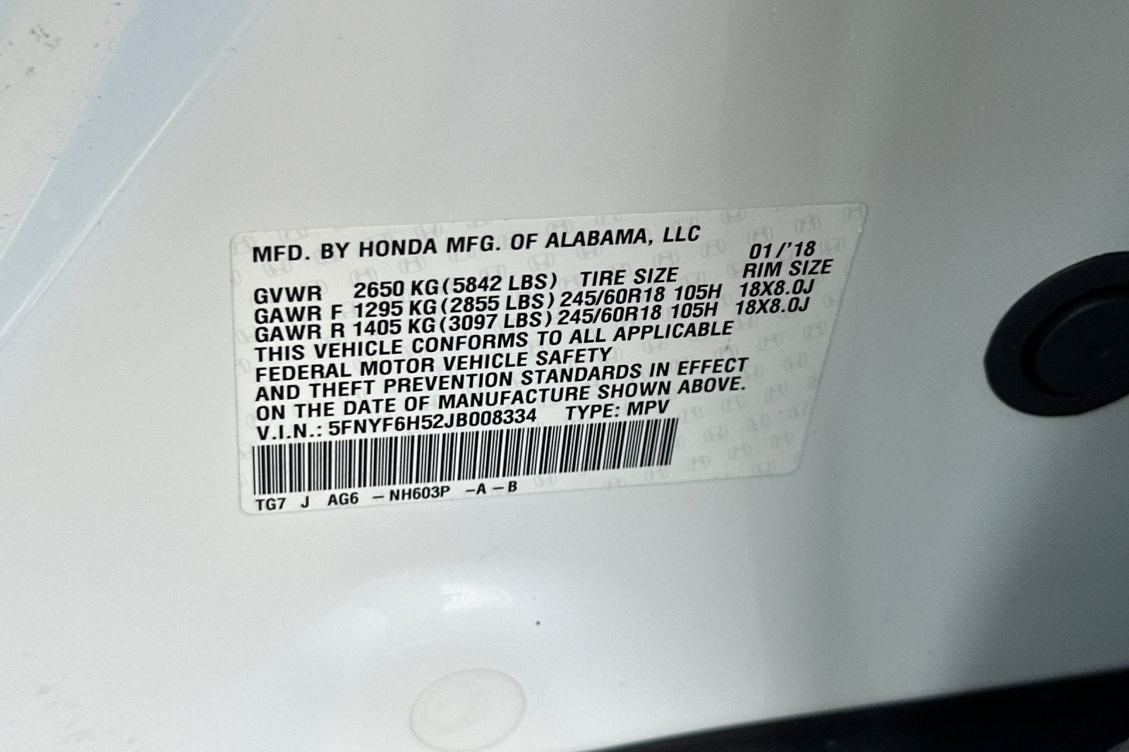 2018 Honda Pilot EX-L