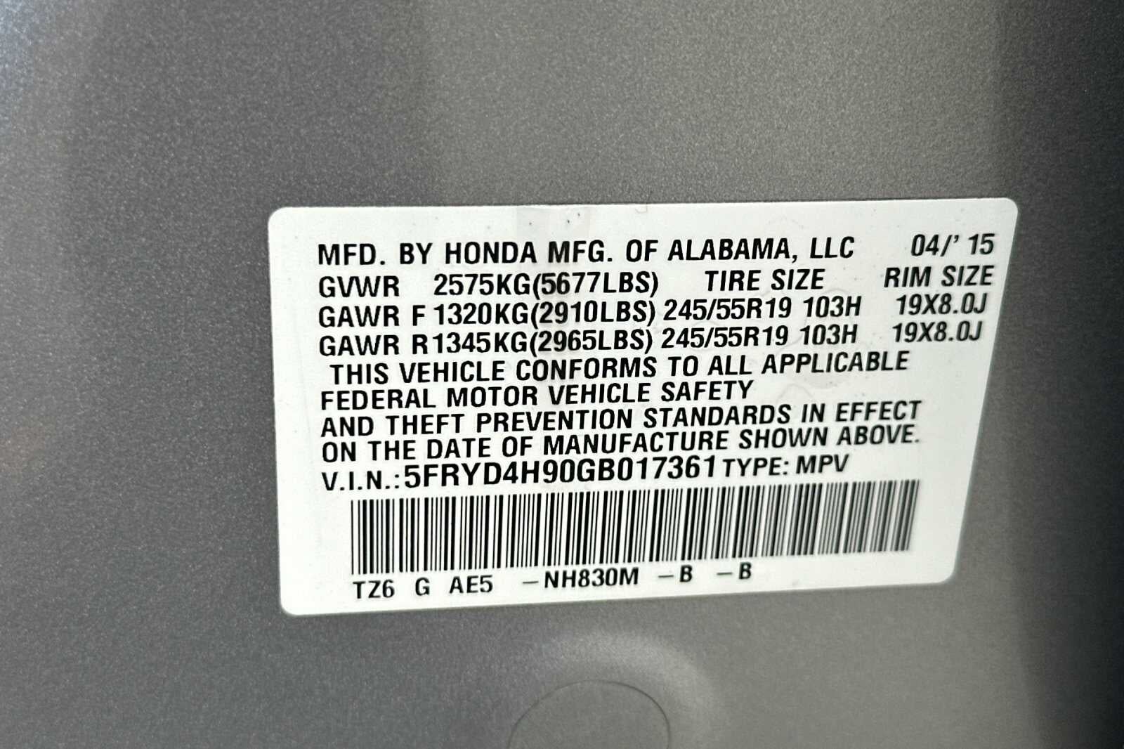 2016 Acura MDX 3.5L 4D Sport Utility