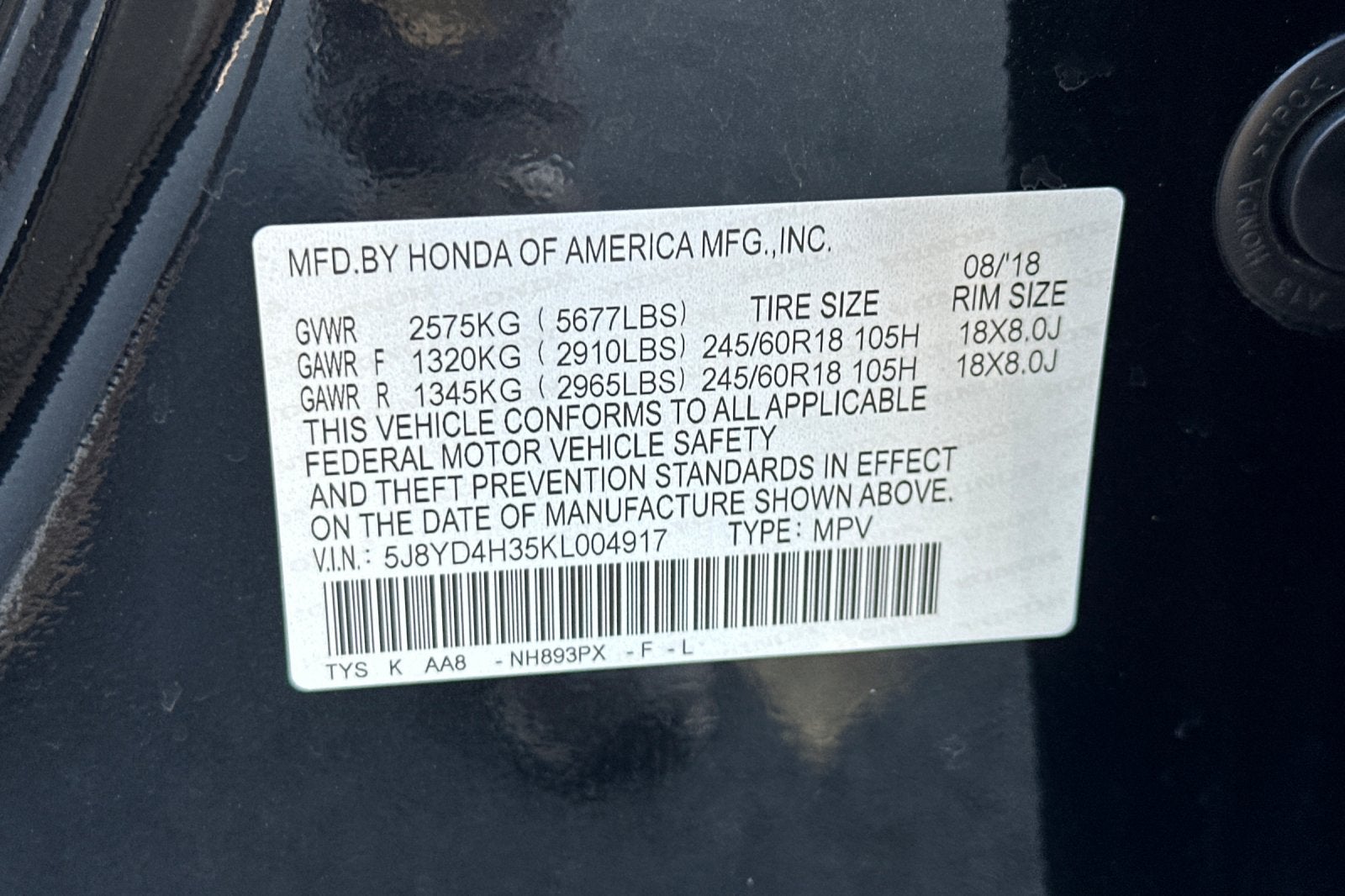 2019 Acura MDX 3.5L 4D Sport Utility