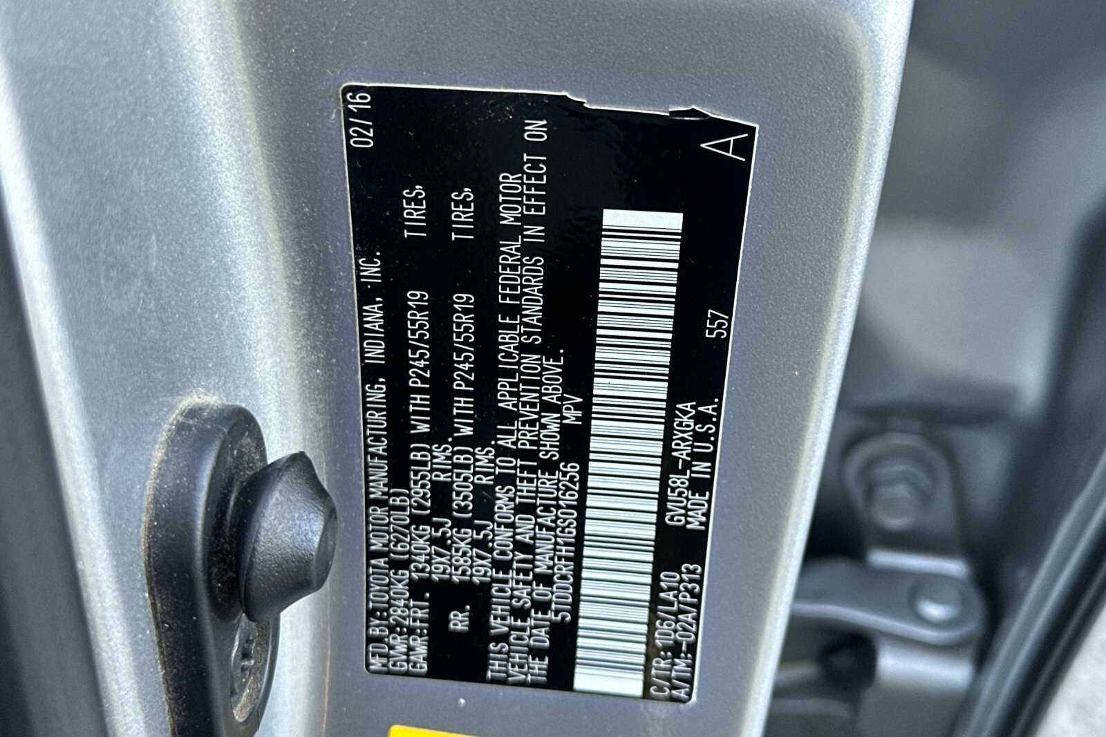 2016 Toyota Highlander Hybrid Hybrid Limited 4D Sport Utility