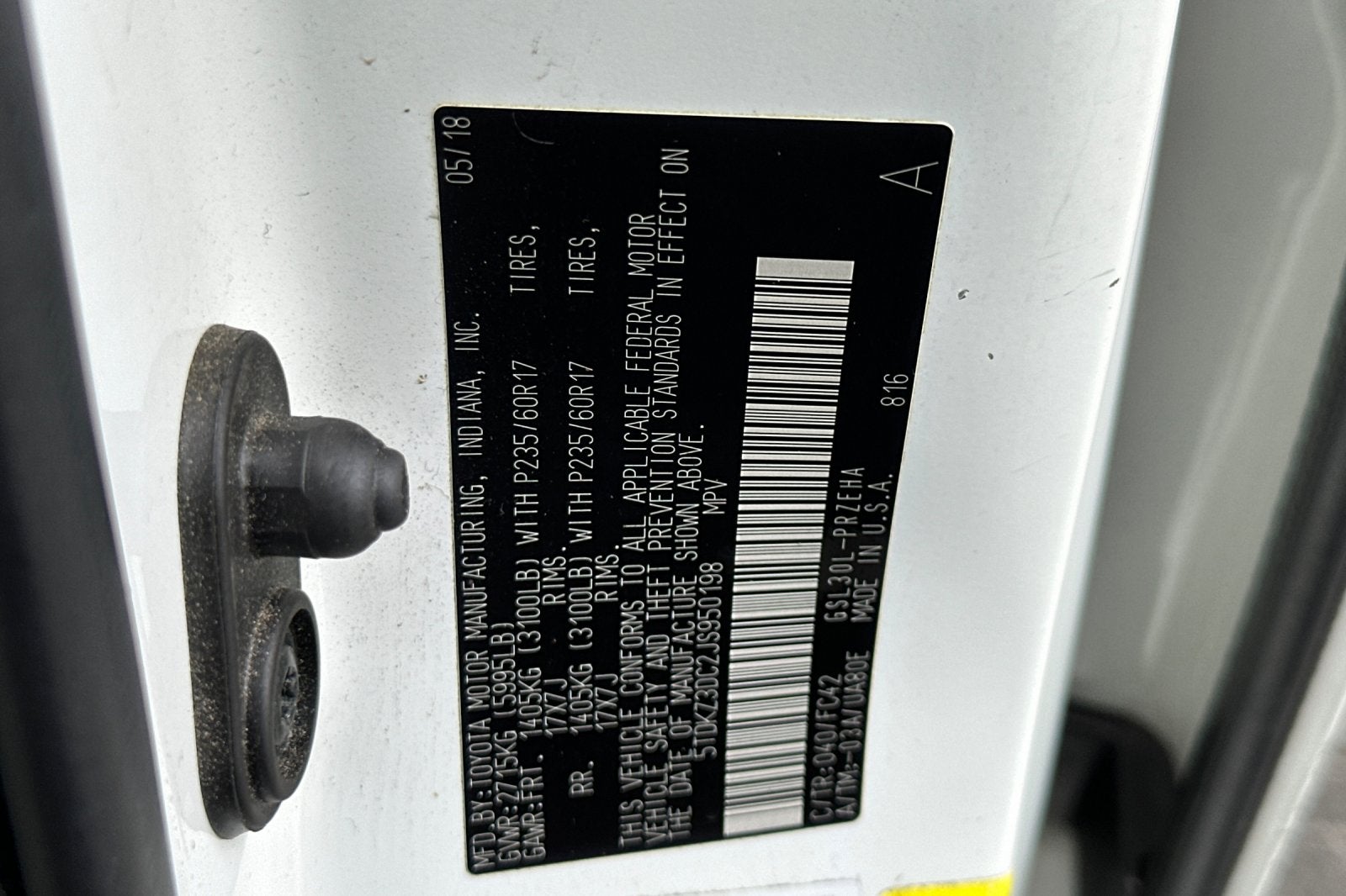 2018 Toyota Sienna LE 4D Passenger Van