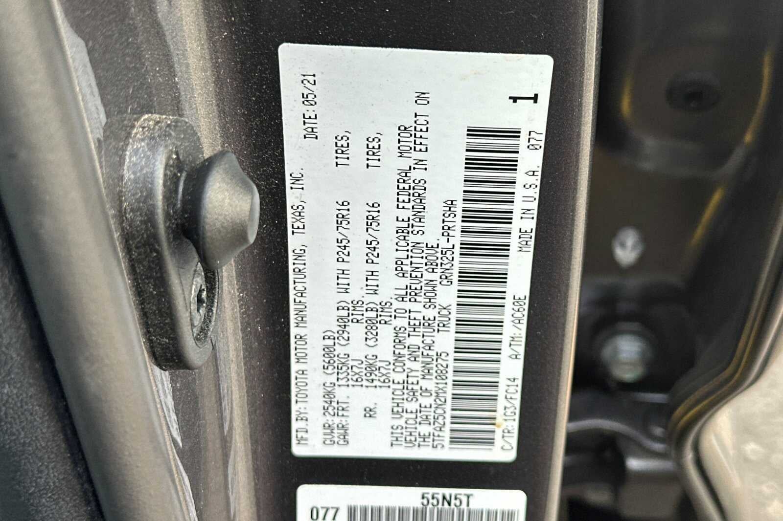 2021 Toyota Tacoma 2WD SR5 4D Double Cab
