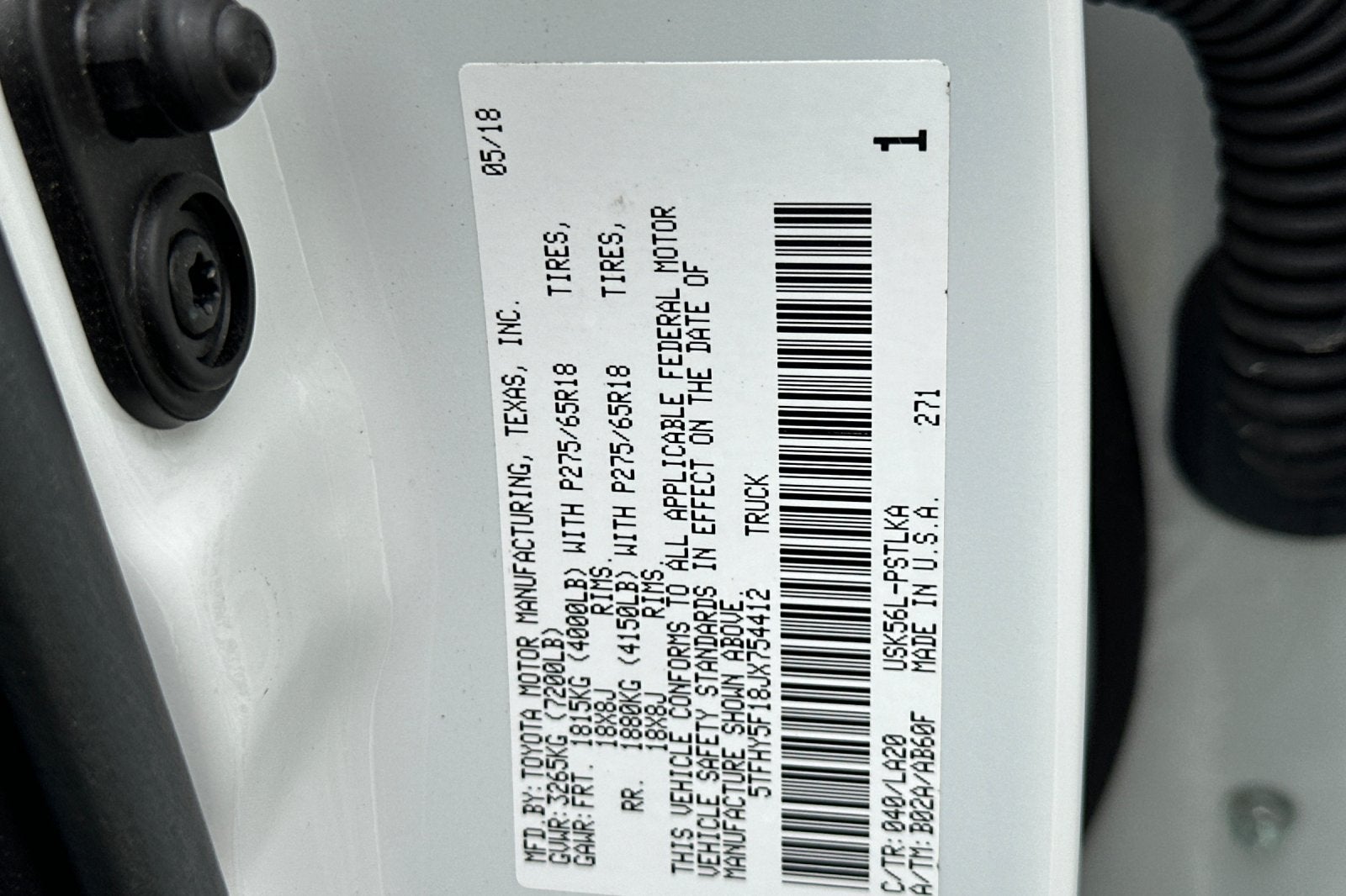 2018 Toyota Tundra 4WD 5.7L V8 Limited