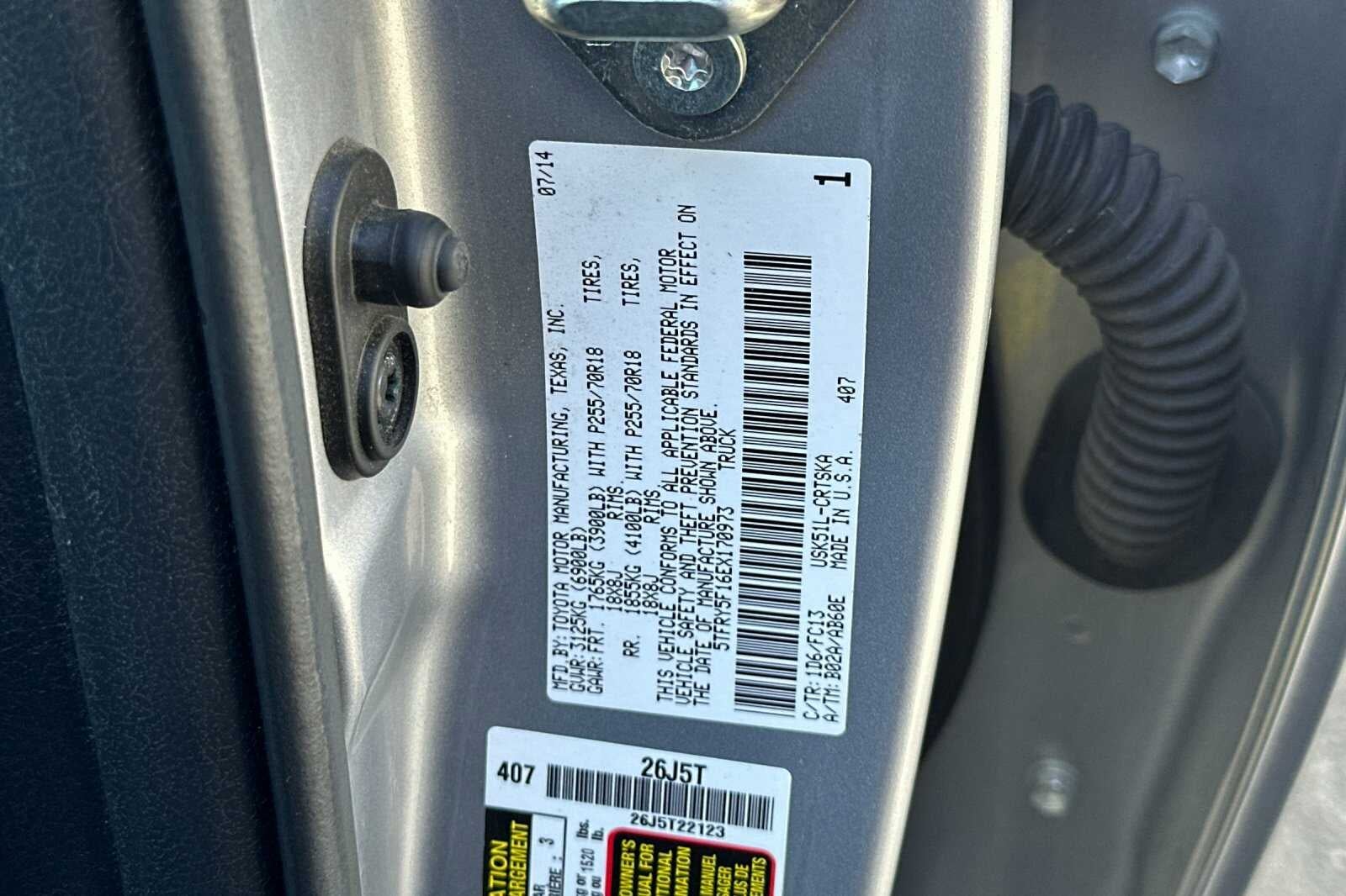 2014 Toyota Tundra 2WD Truck 5.7L V8 SR5