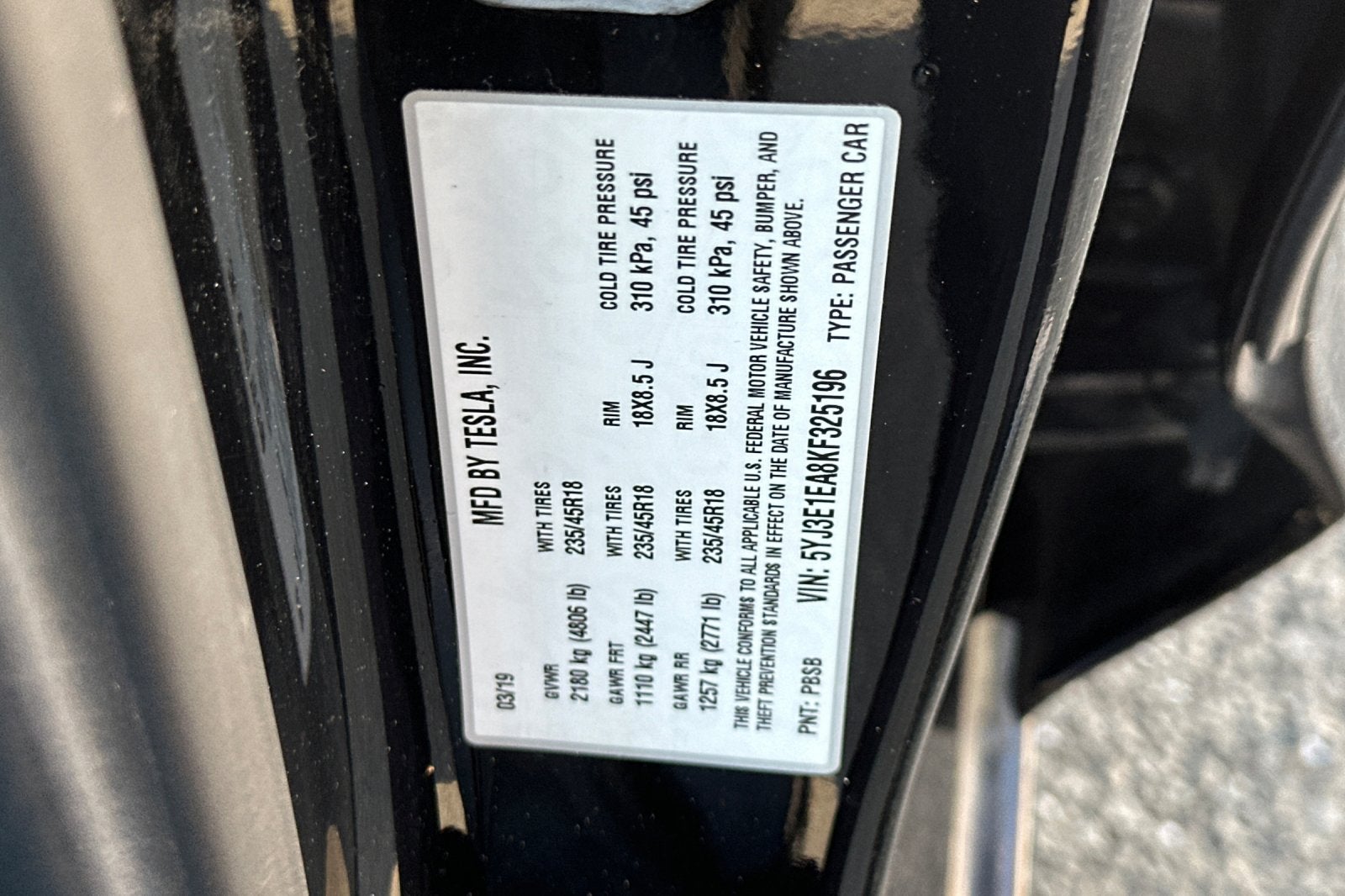 2019 Tesla Model 3 Long Range 4D Sedan