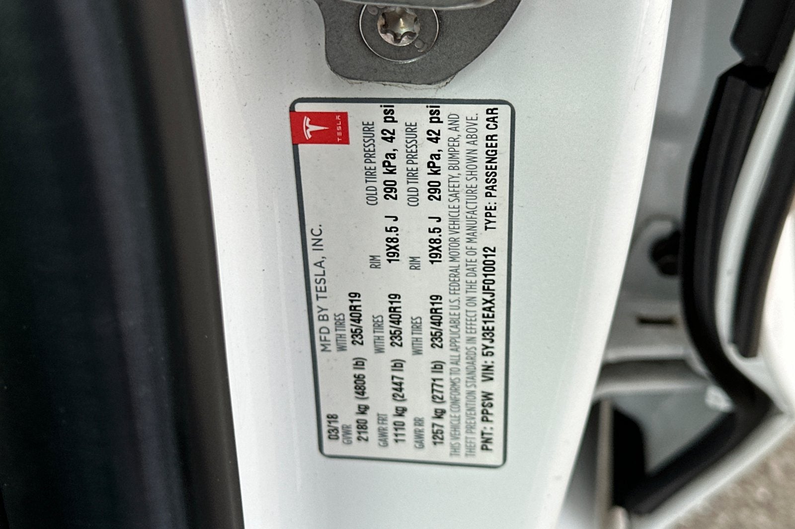 2018 Tesla Model 3 Long Range 4D Sedan