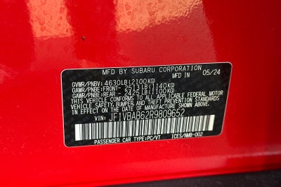 2024 Subaru WRX Base 4D Sedan