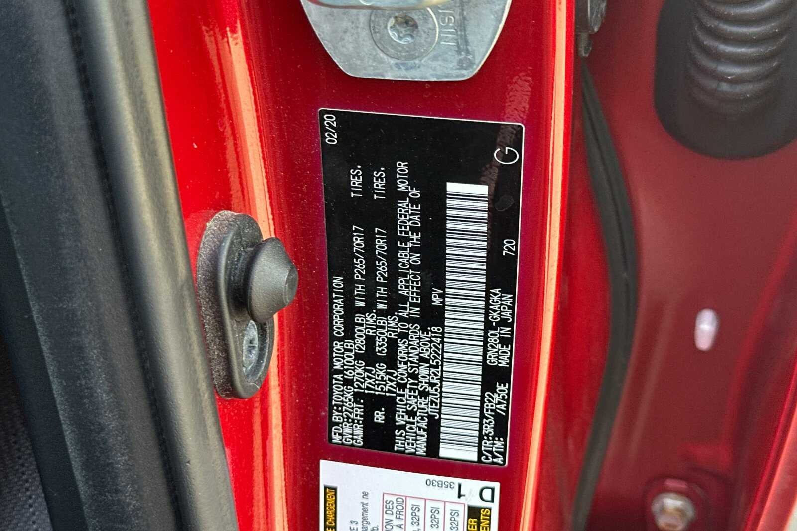 2020 Toyota 4Runner SR5 4D Sport Utility