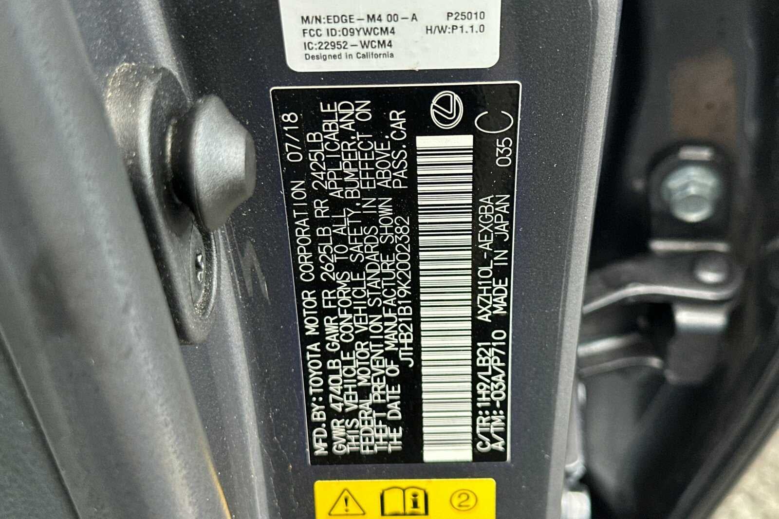 2019 Lexus ES 300h Luxury 4D Sedan