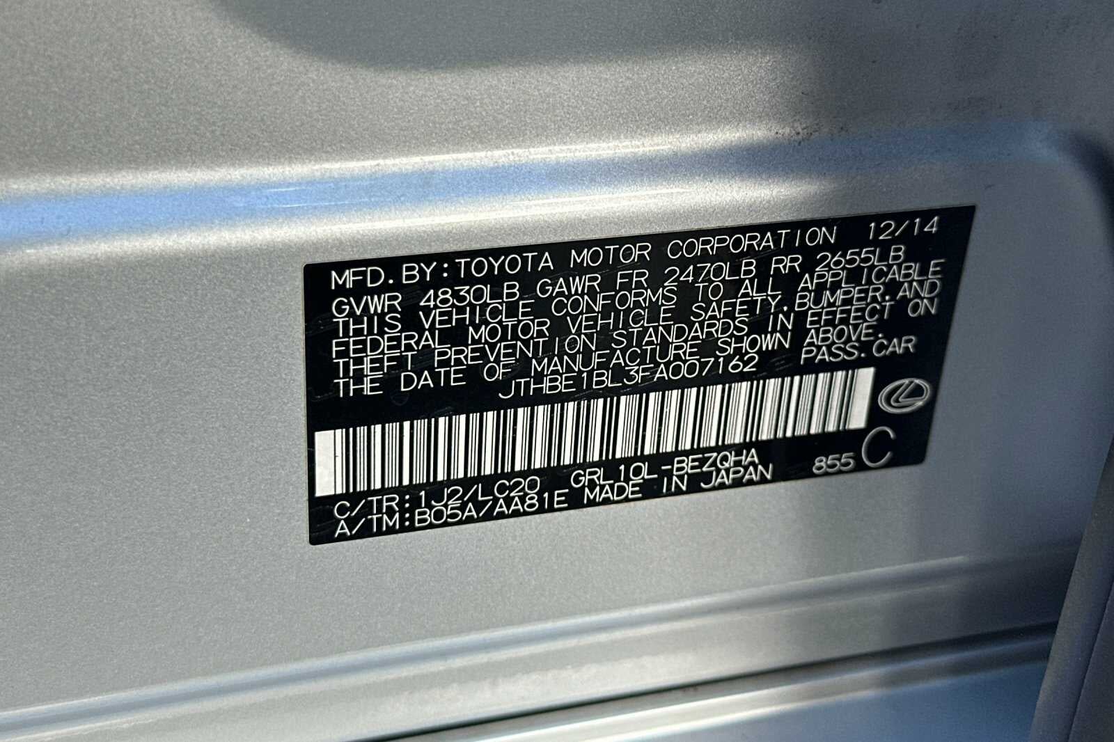 2015 Lexus GS 350 350 4D Sedan