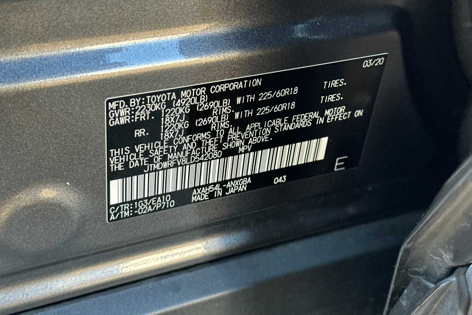 2020 Toyota RAV4 Hybrid Limited