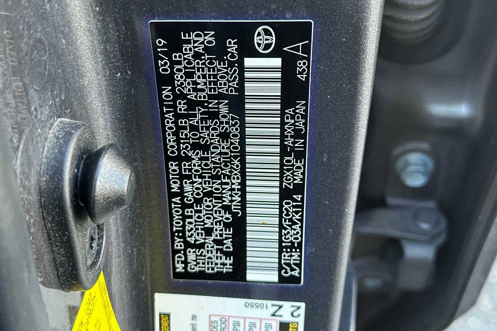 2019 Toyota C-HR LE 4D Sport Utility