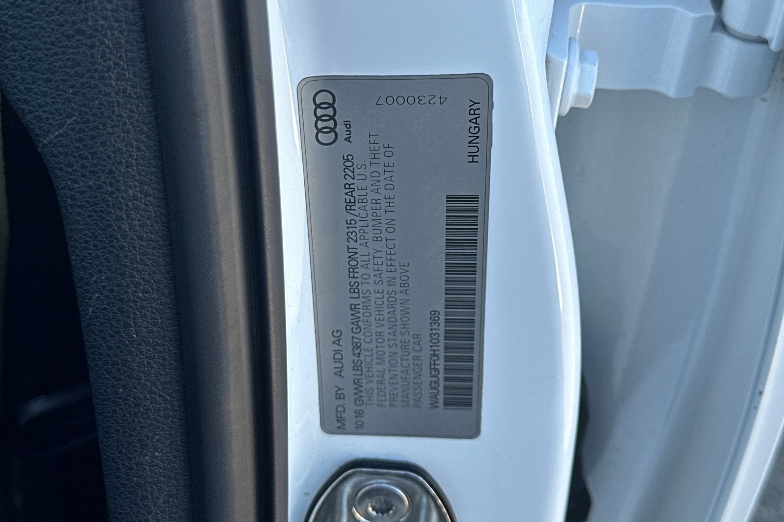 2017 Audi A3 Sedan Premium Plus