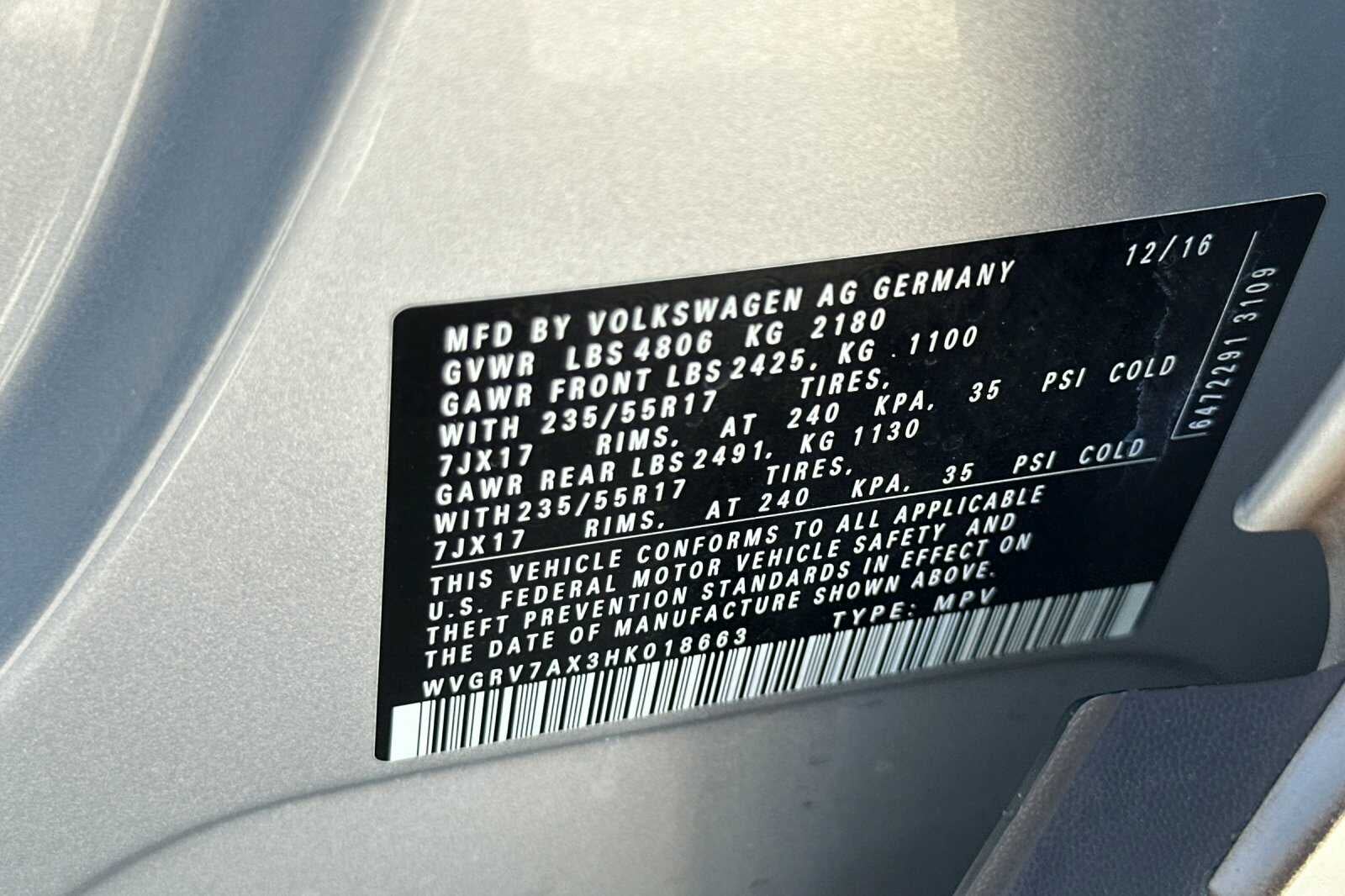 2017 Volkswagen Tiguan Wolfsburg Edition