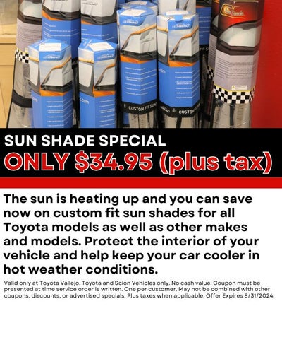 Toyota Parts Specials Available In Vallejo, CA | Toyota Vallejo